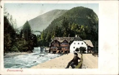Ak Gosau Oberösterreich, Hallstatt, Gosauzwang