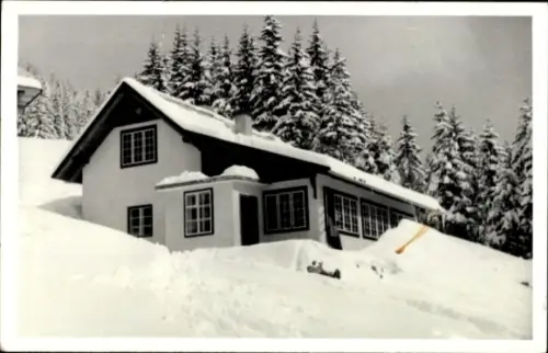Foto Ak Weyer in Oberösterreich, Stallburgalm, eingeschneit