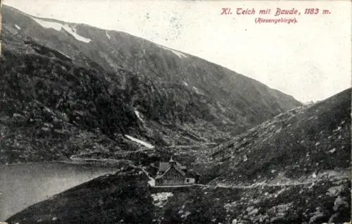 Ak Karpacz Krummhübel Riesengebirge Schlesien, Mały Staw, Kleiner Teich, Baude