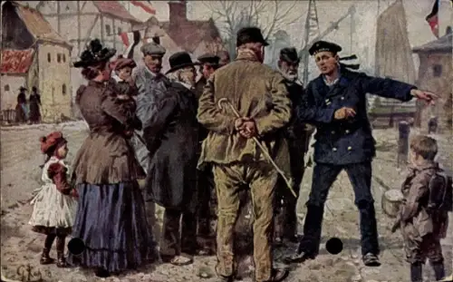 Künstler Ak Koch, G., Wenn einer auf der Möwe fuhr, dann kann er was erzählen, SMS Möwe