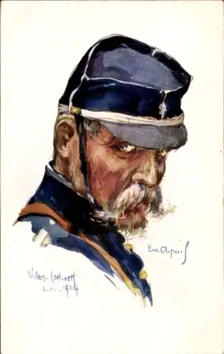 Künstler Ak Dupuis, E., Französischer Soldat, Portrait