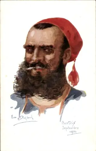 Künstler Ak Dupuis, Emil, französischer Soldat, Zigarette