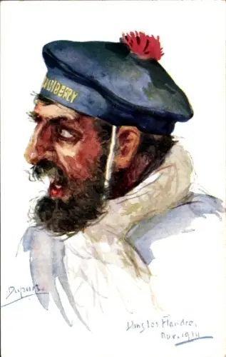 Künstler Ak Dupuis, Dans les Flandres, Französischer Matrose, Portrait