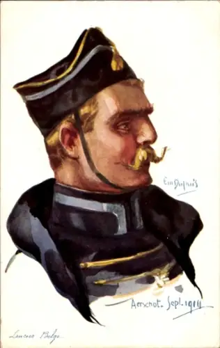 Künstler Ak Dupuis, Em., belgischer Lanzenreiter, belgischer Soldat