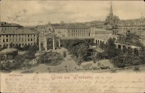 Ak Wiesbaden in Hessen, Kochbrunnen, Wiesbaden