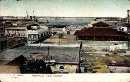 Ak Veracruz Mexiko, Vista General, Teilansicht der Stadt