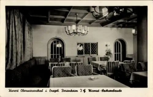 Ak Oberwiesenthal im Erzgebirge, Ferienheim J. G. Wismut Sachsenbaude