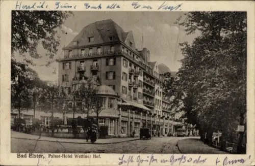 Ak Bad Elster im Vogtland,  Palast-Hotel Wettiner Hof