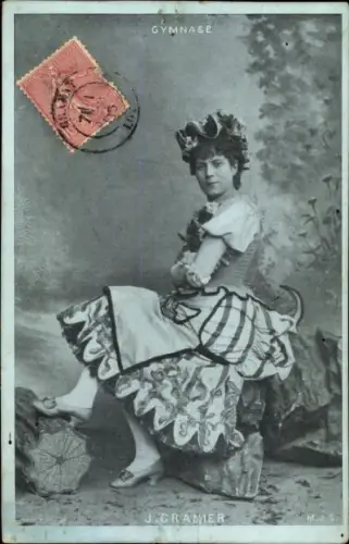 Ak Schauspielerin J. Gramer, Gymnase