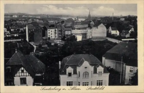 Ak Sønderborg Sonderburg Dänemark, Gesamtansicht