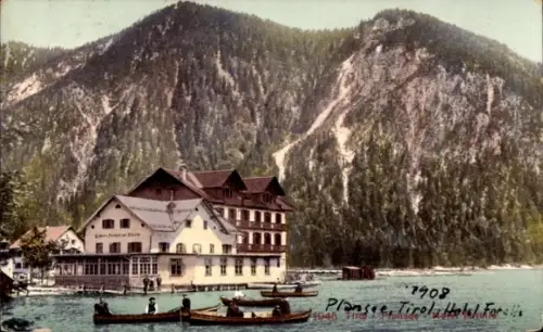 Ak Reutte Tirol Österreich, Plansee, Hotel Seespitz