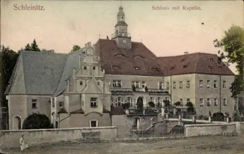 Ak Schleinitz Nossen in Sachsen, Schloss mit Kapelle