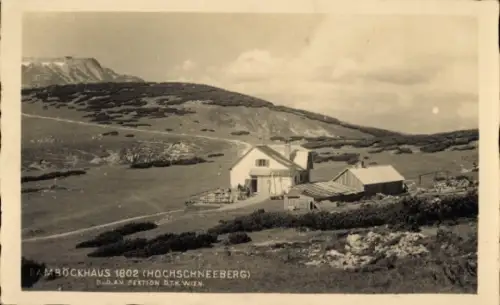 Ak Puchberg am Schneeberg Niederösterreich, Hochschneeberg, Damböckhaus