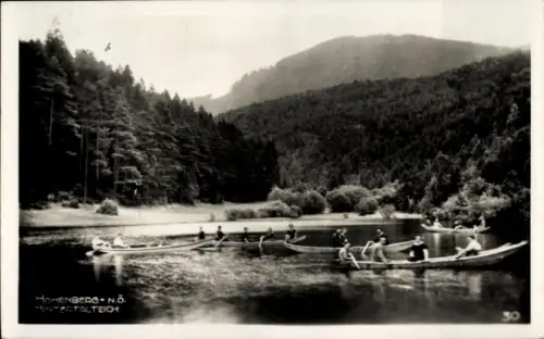 Ak Hohenberg in Niederösterreich, Hintertalteich, Ruderboote