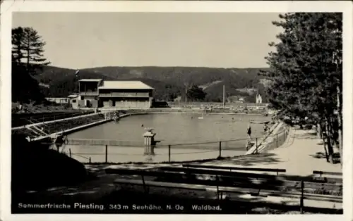 Ak Markt Piesting Niederösterreich, Waldbad