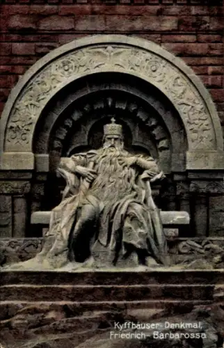 Ak Tilleda Kelbra am Kyffhäuser, Kyffhäuser Denkmal, Friedrich Barbarossa