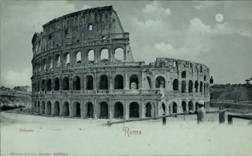 Mondschein Ak Roma Rom Lazio, Kolosseum