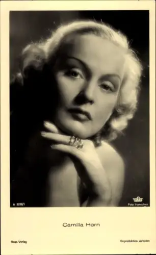 Ak Schauspielerin Camilla Horn, Portrait, Ross Verlag  A 3288/1