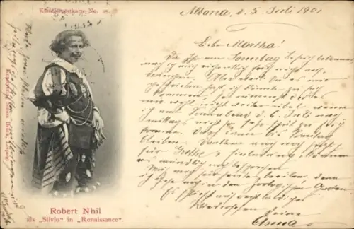 Ak Schauspieler Robert Nhil als Silvio in Renaissance