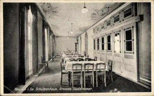 Ak Nossen in Sachsen, Schützenhaus, Großes Saalzimmer