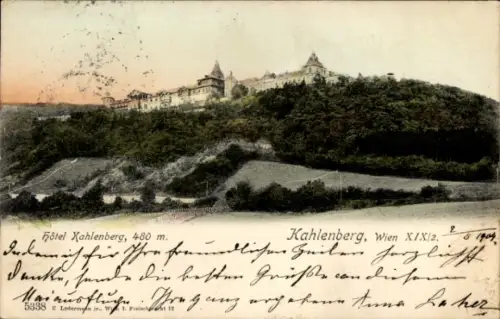 Ak Wien 19 Döbling Österreich, Kahlenberg, Hotel