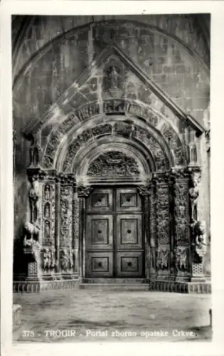 Ak Trogir Kroatien, Portal zborno oparske Crkve
