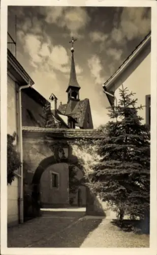 Ak Bettingen Kanton Basel Stadt, Sankt Chrischona, Tor, Kirchturm