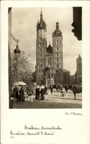 Ak Kraków Krakau Polen,  Marienkirche