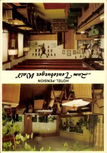 Ak Sandebeck Steinheim in Westfalen, Hotel-Pension "Zum Teutoburger Wald", Speisesaal, Theke