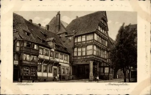 Ak Hildesheim Niedersachsen, Andreasplatz, Fachwerkhaus