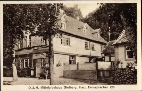 Ak Stolberg im Harz, DJH Mittelelbehaus, Jugendherberge