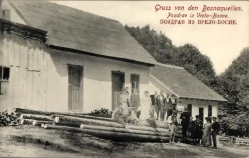 Ak Ilidža Bosnien-Herzegowina, Gruß von den Bosnaquellen