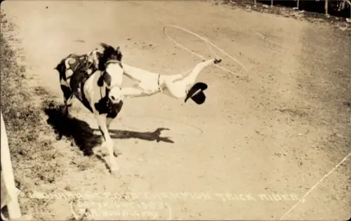 Foto Ak Leonard Strong, Champion Trick Rider, Rodeo, Cowboy, Rope Throwing