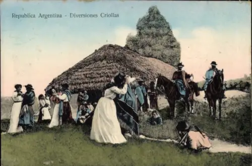 Ak Republica Argentina, Diversiones Criollas