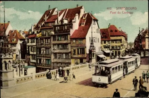 CPA Strasbourg Alsace Bas-Rhin, Pont du Corbeau