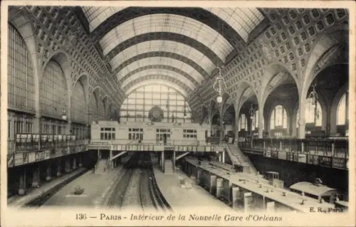 CPA Paris VII, Intérieur de la Nouvelle Gare d'Orléans