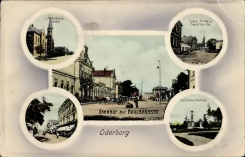 Ak Bohumín Oderberg Region Mährisch Schlesien, Nordbahnstraße, Bahnhif