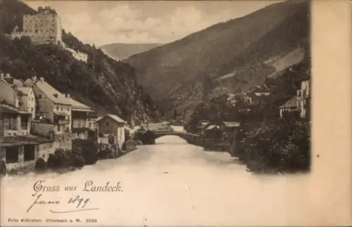 Ak Landeck in Tirol, Gesamtansicht