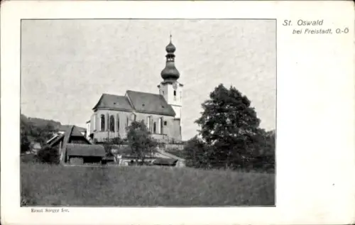 Ak Sankt Oswald bei Freistadt Oberösterreich, Kirche