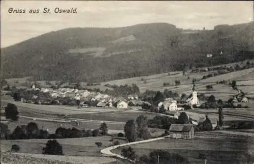 Ak Sankt Oswald bei Freistadt Oberösterreich, Gesamtansicht