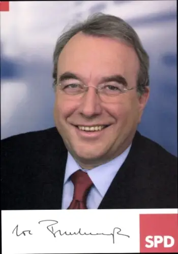 Autogrammkarte Uwe Beckmeyer, SPD, Portrait, Autogramm