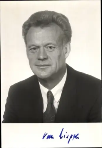 Ak Politiker Friedrich van Nispen, Senator für Inneres und Sport Bremens, Autogramm