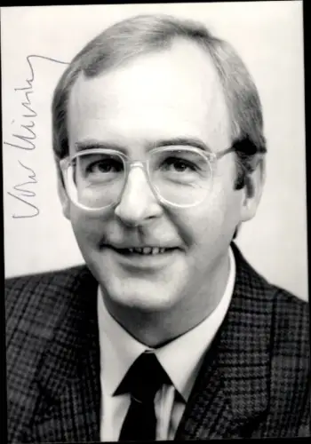 Foto Politiker Volker Kröning, Finanzsenator der Freien Hansestadt Bremen, Portrait, Autogramm