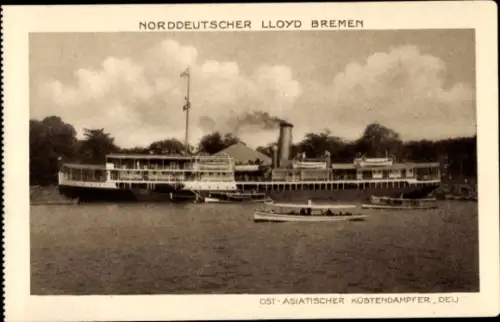 Ak Küstendampfer Deli, Norddeutscher Lloyd Bremen NDL