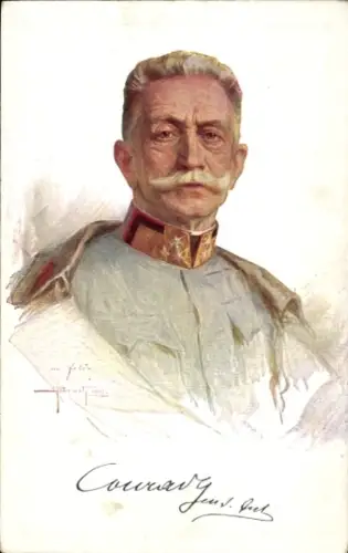 Künstler Ak Generaloberst Freiherr Conrad von Hötzendorf, Portrait