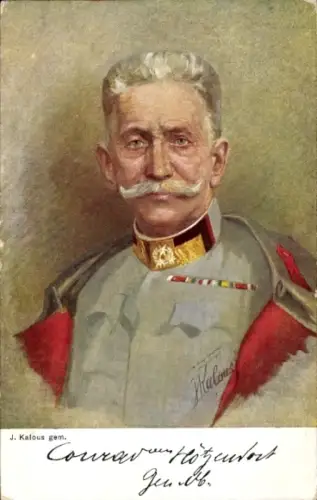 Künstler Ak Kalous, J., Franz Conrad von Hötzendorf, Porträt in Uniform