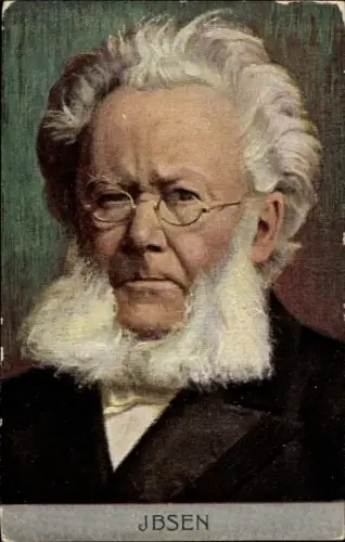 Künstler Ak Norwegischer Dichter Henrik Johan Ibsen, Portrait