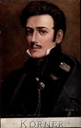 Künstler Ak Dichter und Schriftsteller Theodor Körner, Portrait