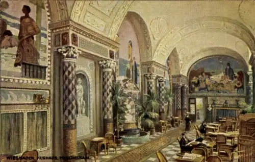 Künstler Ak Wiesbaden in Hessen, Muschelsaal im Kurhaus; Primus 2001