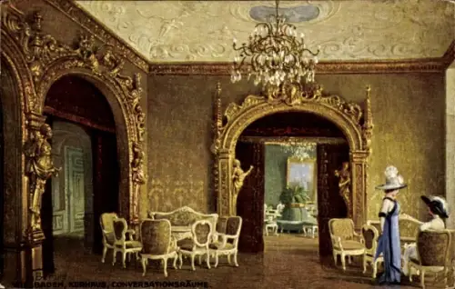 Künstler Ak Beraud, Wiesbaden in Hessen, Konversationsräume, Kurhaus; Primus 2001